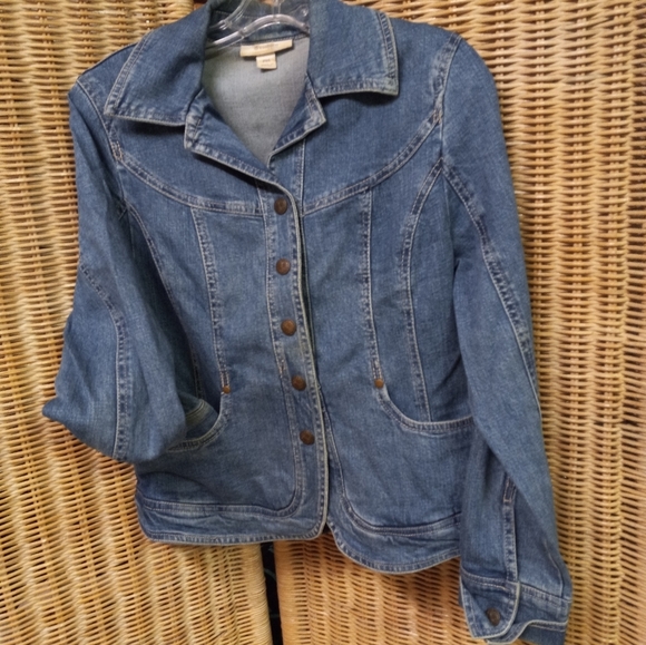 Dressbarn Jacket Blue Jeans Denim Medium Wash Size Petite  PM/34 - Picture 3 of 7